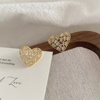 Baguette Heart Cubic Zirconia 18K Gold Anti Tarnish Stud Earring Bulk