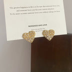 Baguette Heart Cubic Zirconia 18K Gold Anti Tarnish Stud Earring Bulk