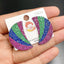 Rainbow Moon Silver Multi Crystal Anti Tarnish Stud Earring Women Bulk