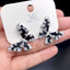 Butterfly Silver Black CZ Enamel Anti Tarnish Stud Earring Bulk