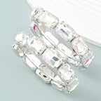 Gold Silver Pink Rhinestone Hoop Earring For Women Bulk