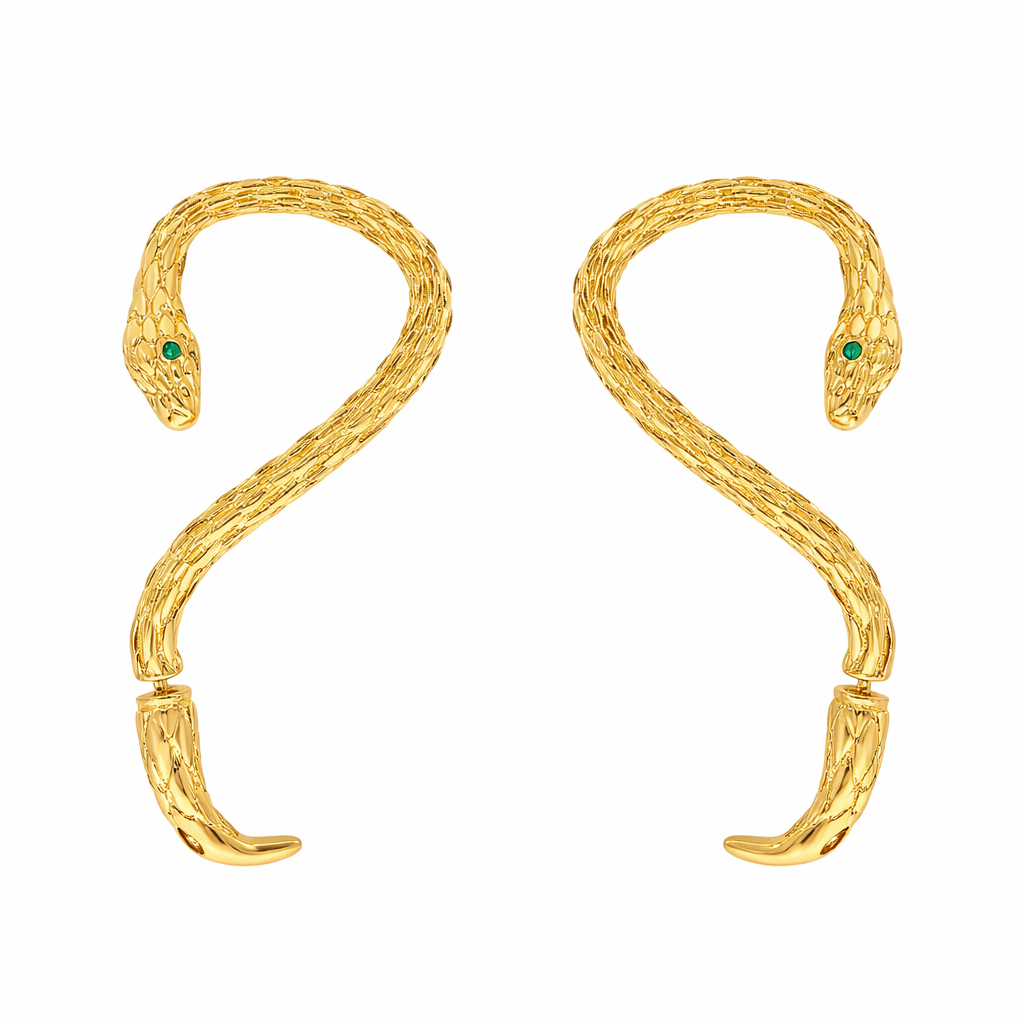 Luxury Serpent Wrap Gold Silver Plated Alloy Ear Cuff Earrings Bulk