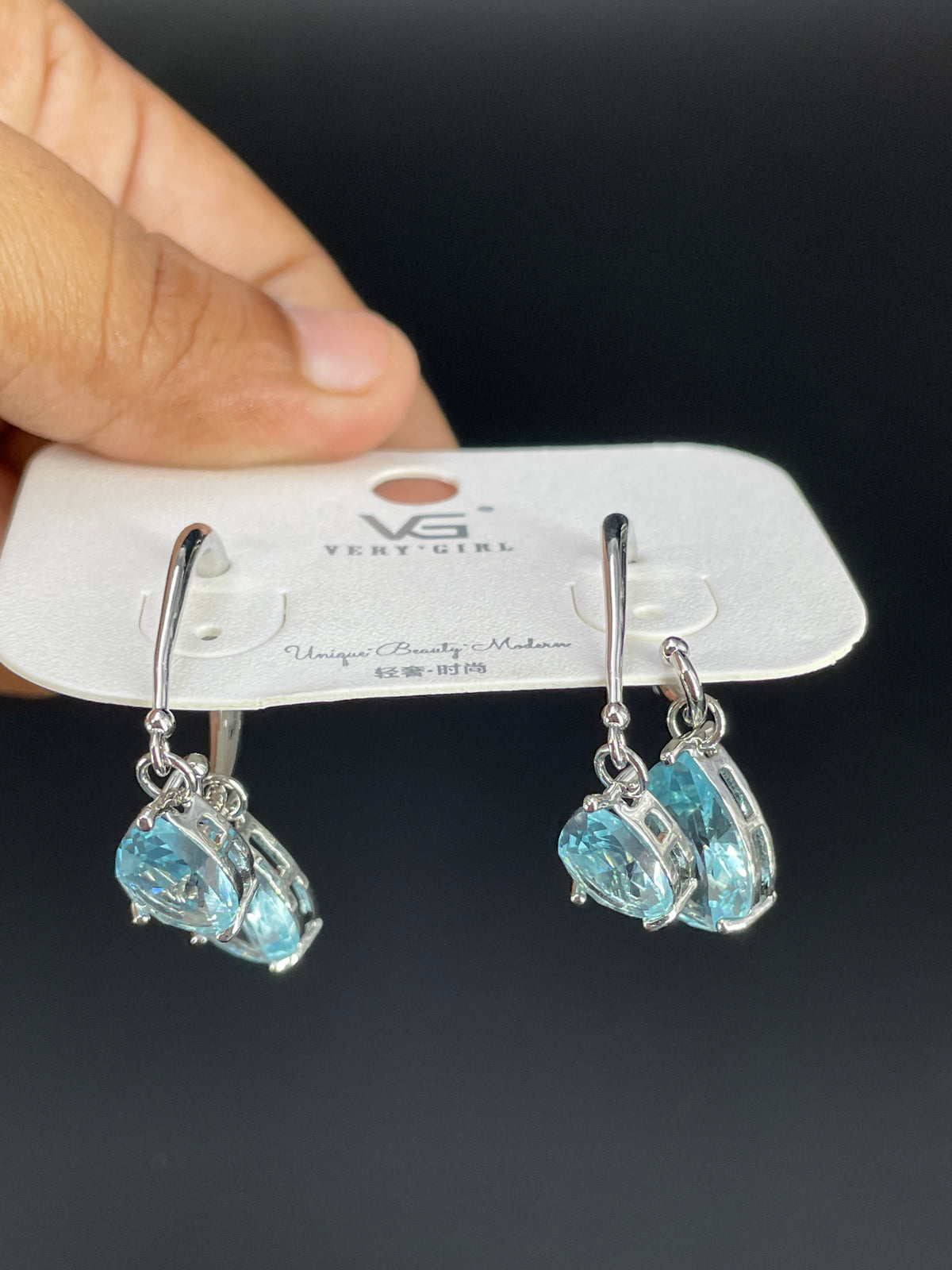Multi Color Elegant Floral Gold Silver Cubic Zirconia Copper Dangler Bulk