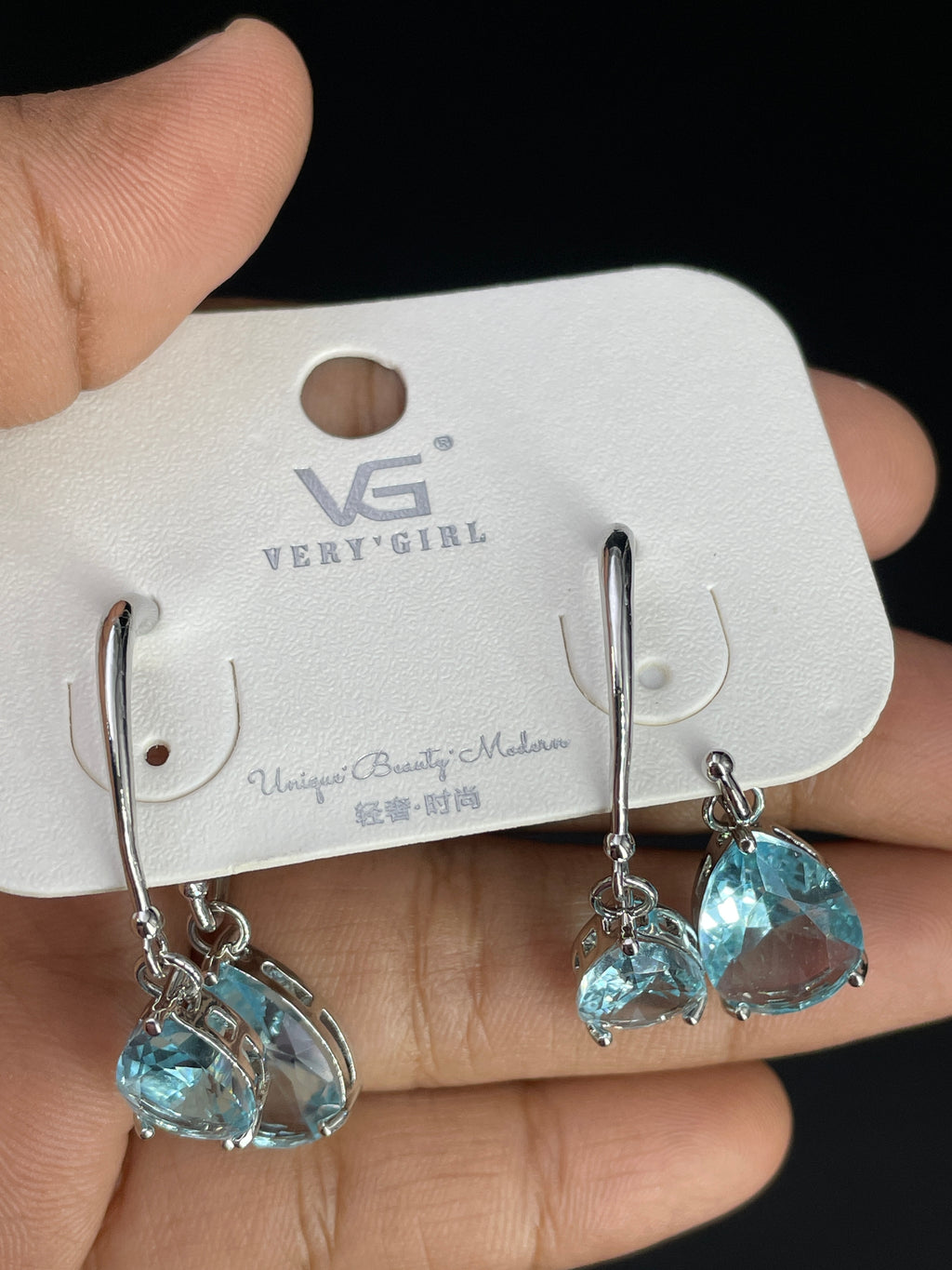 Multi Color Elegant Floral Gold Silver Cubic Zirconia Copper Dangler Bulk