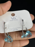 Multi Color Elegant Floral Gold Silver Cubic Zirconia Copper Dangler Bulk
