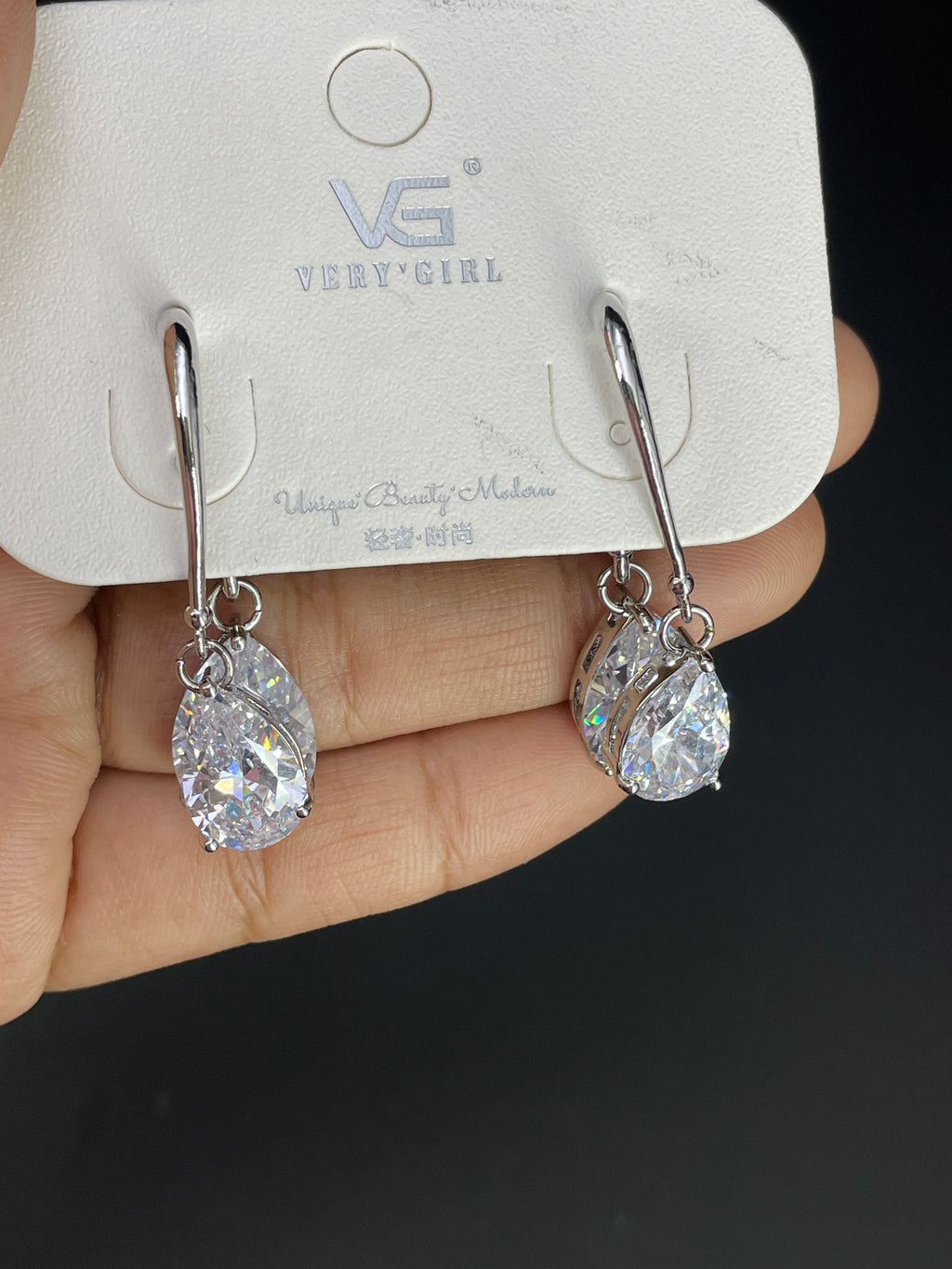 Multi Color Elegant Floral Gold Silver Cubic Zirconia Copper Dangler Bulk