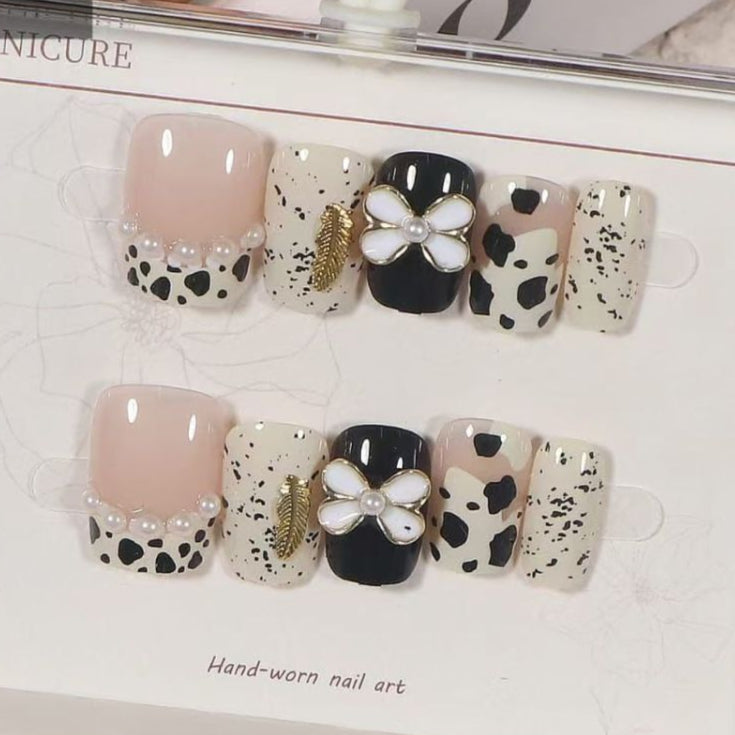 Flower Cubic Zirconia Pearl Multicolour Finger Nail Pack Of 10 Bulk