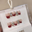 Studded Cubic Zirconia Beige Brown Finger Nail Pack Of 10 Women Bulk
