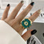 Evil Eye Multicolour Enamel 18K Gold Anti Tarnish Adjustable Ring Bulk