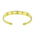 Super Light Weight Gold Pearl CZ Cuff Kada Bangle Bracelet Bulk