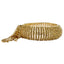 Free Size Three Dimensional Champagne 14K Gold Kada Bracelet Bangle