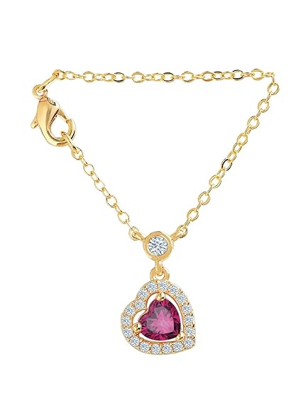 Luxury Heart Charm Rose Silver Plated Gold CZ Brass Watch Charm Bulk