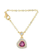 Luxury Heart Charm Rose Silver Plated Gold CZ Brass Watch Charm Bulk