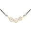 Three Stone Black Beads Rose Silver Gold CZ Brass Mangalsutra Wholesale