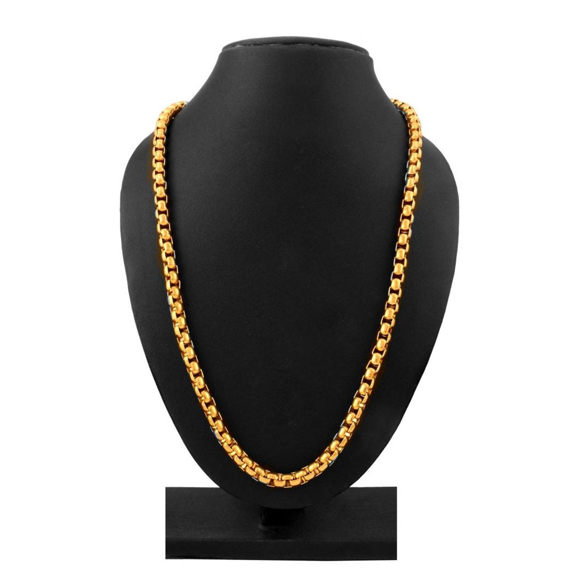 Stainless Steel Gold Plated Thick Heavy Long Popcorn Chain For Men 24"