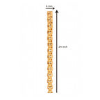 Stainless Steel Gold Plated Thick Heavy Long Popcorn Chain For Men 24"