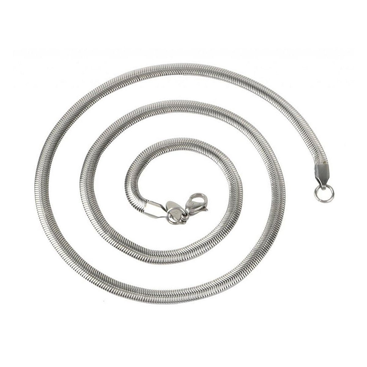 Stainless Steel Silver Silk Snake Herringbone Snake Chain 22" Bulk