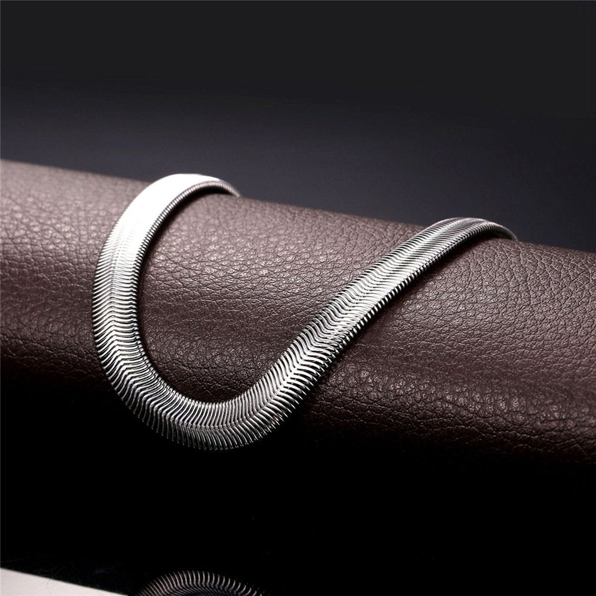 Stainless Steel Silver Silk Snake Herringbone Snake Chain 22" Bulk