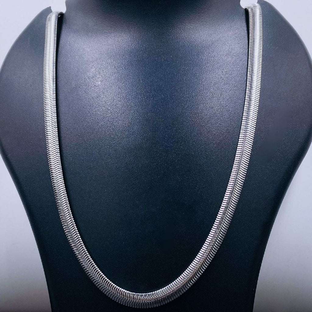 Stainless Steel Silver Silk Snake Herringbone Snake Chain 22" Bulk