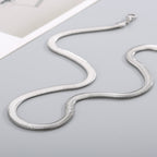 Stainless Steel Silver Silk Snake Herringbone Snake Chain 22" Bulk