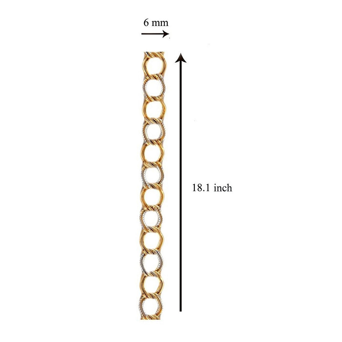 Honey Singh Links Gold Silver Plated Brass Short Chain 18" For Men
