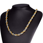 316L Stainless Steel Two Tone Classic Rope Chain 20.1"