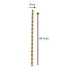 316L Stainless Steel Two Tone Classic Rope Chain 20.1"