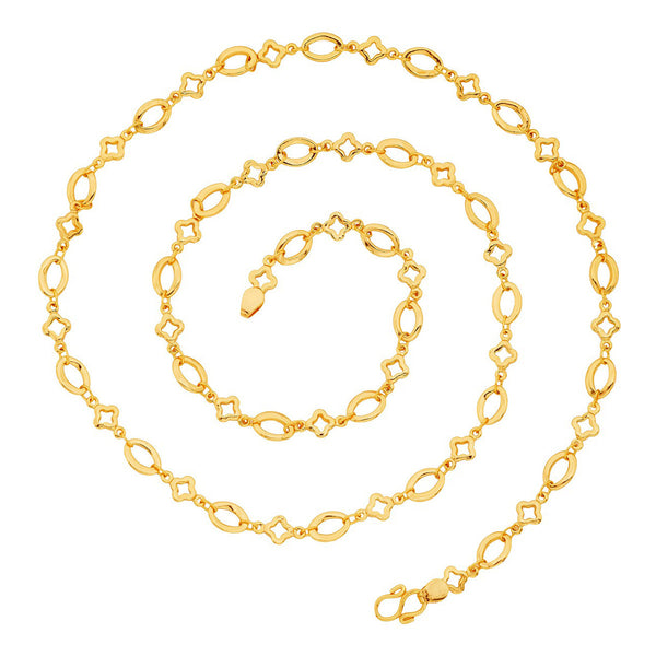 Delicate Geometric 22K Gold Plated 246 In Chain For Women Main image