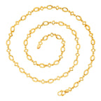 Delicate Geometric 22K Gold Plated 246 In Chain For Women
