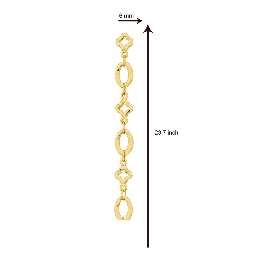 Delicate Geometric 22K Gold Plated 246 In Chain For Women