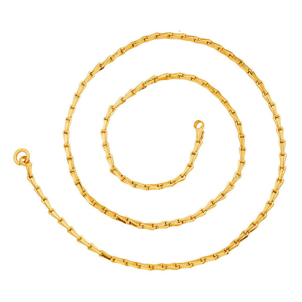 3D Traditional 22K Gold Plated 24" Chain For Men Women Main image