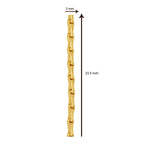 3D Traditional 22K Gold Plated 24" Chain For Men Women