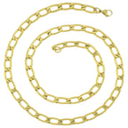 316L Stainless Steel Gold Plated Tapered Curb Chain For Men