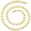 316L Stainless Steel Gold Plated Tapered Curb Chain For Men