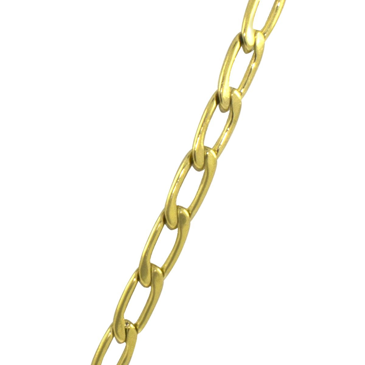 316L Stainless Steel Gold Plated Tapered Curb Chain For Men