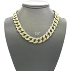 Hip Hop Iced Out Thick Heavy Punk Chunky Curb Cuban Rhinestone Gold Chain Necklace Men