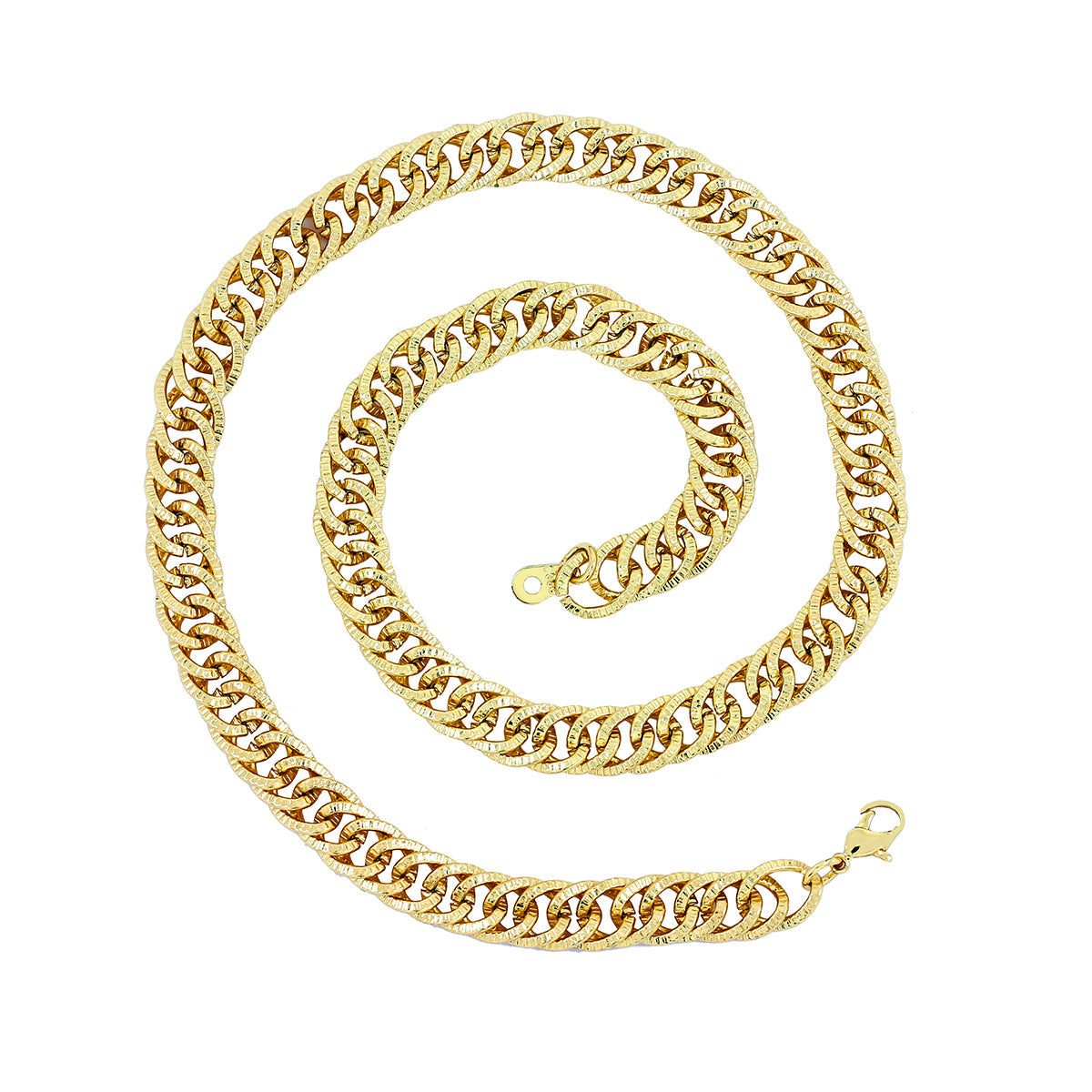Stylish Curb 18K Gold 316L Stainless Steel 20" Chain Necklace Men