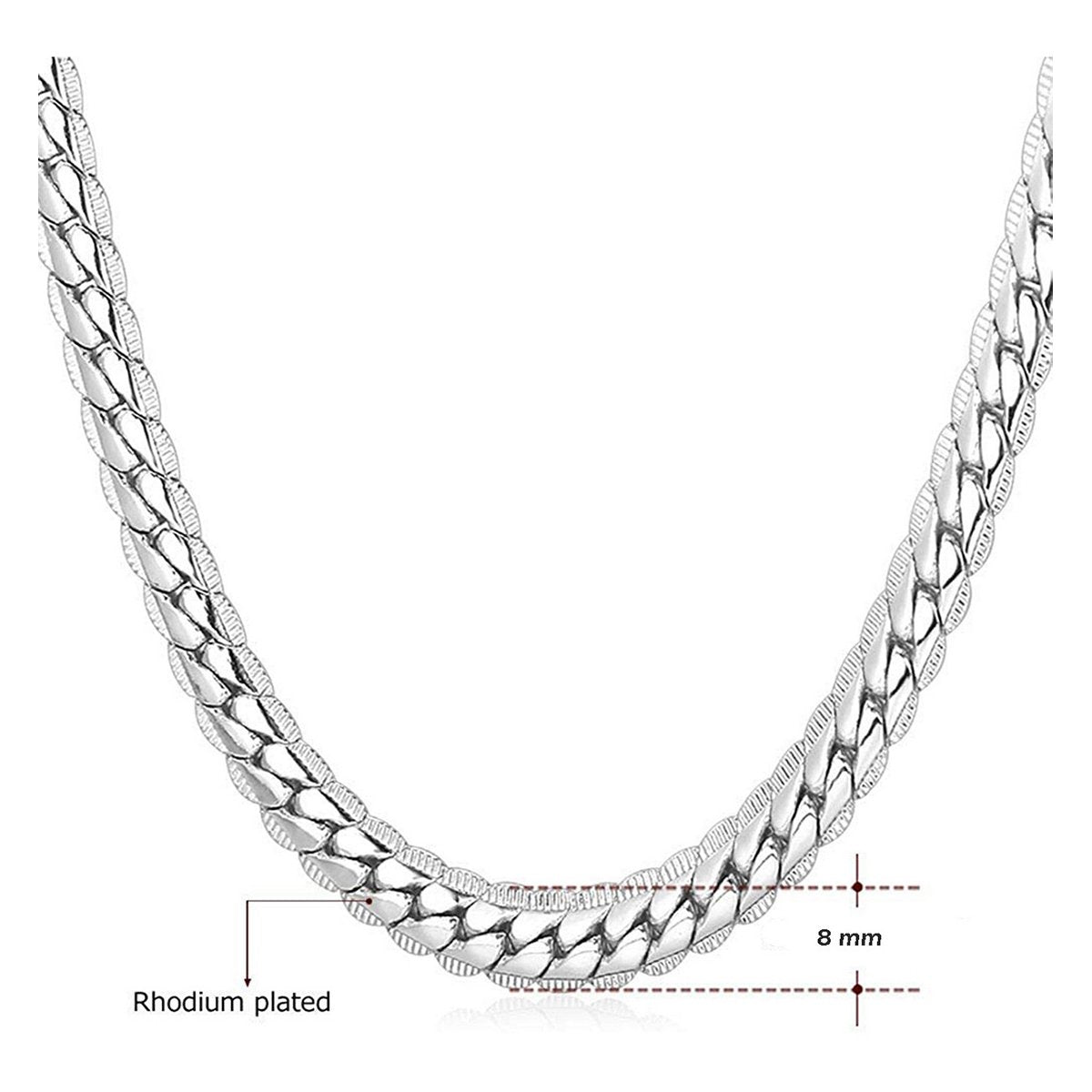 Classic Curb Silver 316L Stainless Steel 24" Chain Necklace Men Bulk