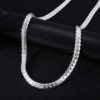 Classic Curb Silver 316L Stainless Steel 24" Chain Necklace Men Bulk