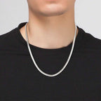 Classic Curb Silver 316L Stainless Steel 24" Chain Necklace Men Bulk