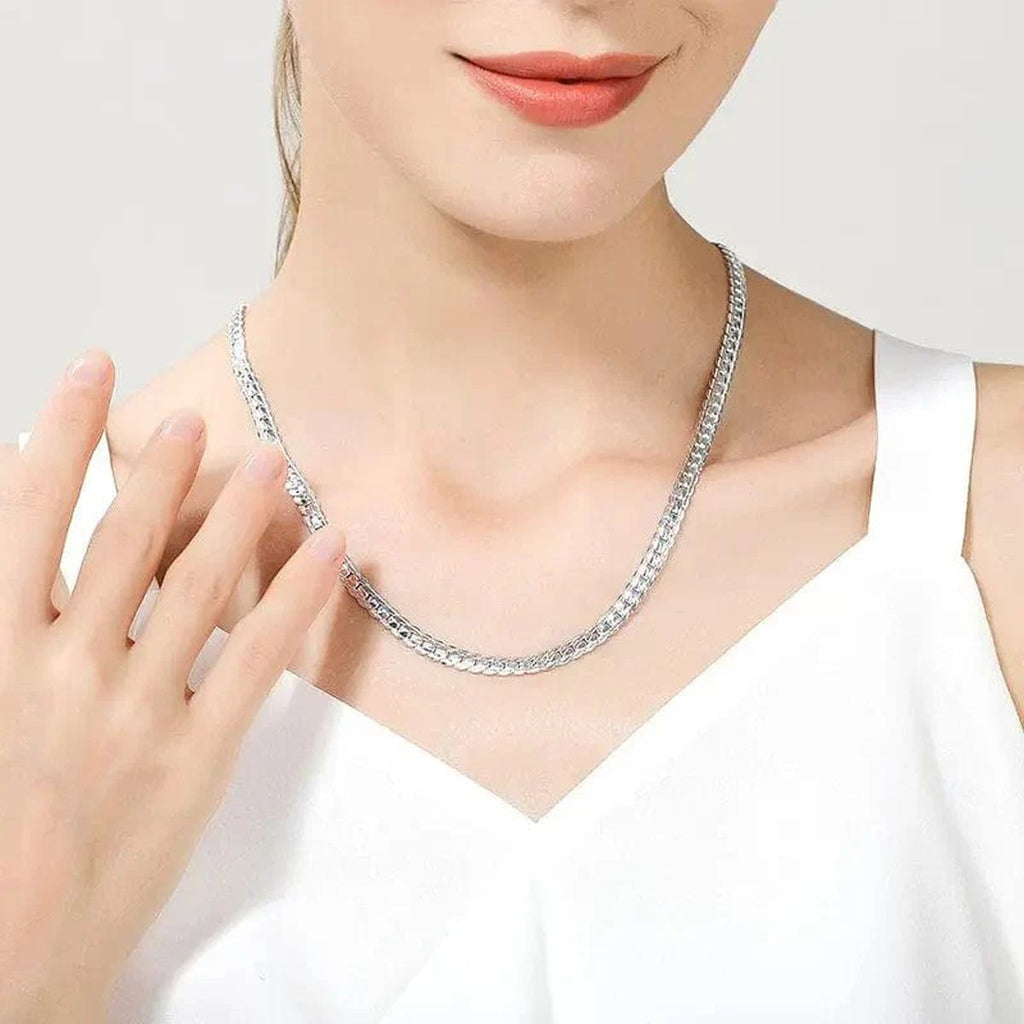 Classic Curb Silver 316L Stainless Steel 24" Chain Necklace Men Bulk