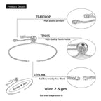 Silver Slim Box Slider Extender Chain Accessory Bracelet Bulk