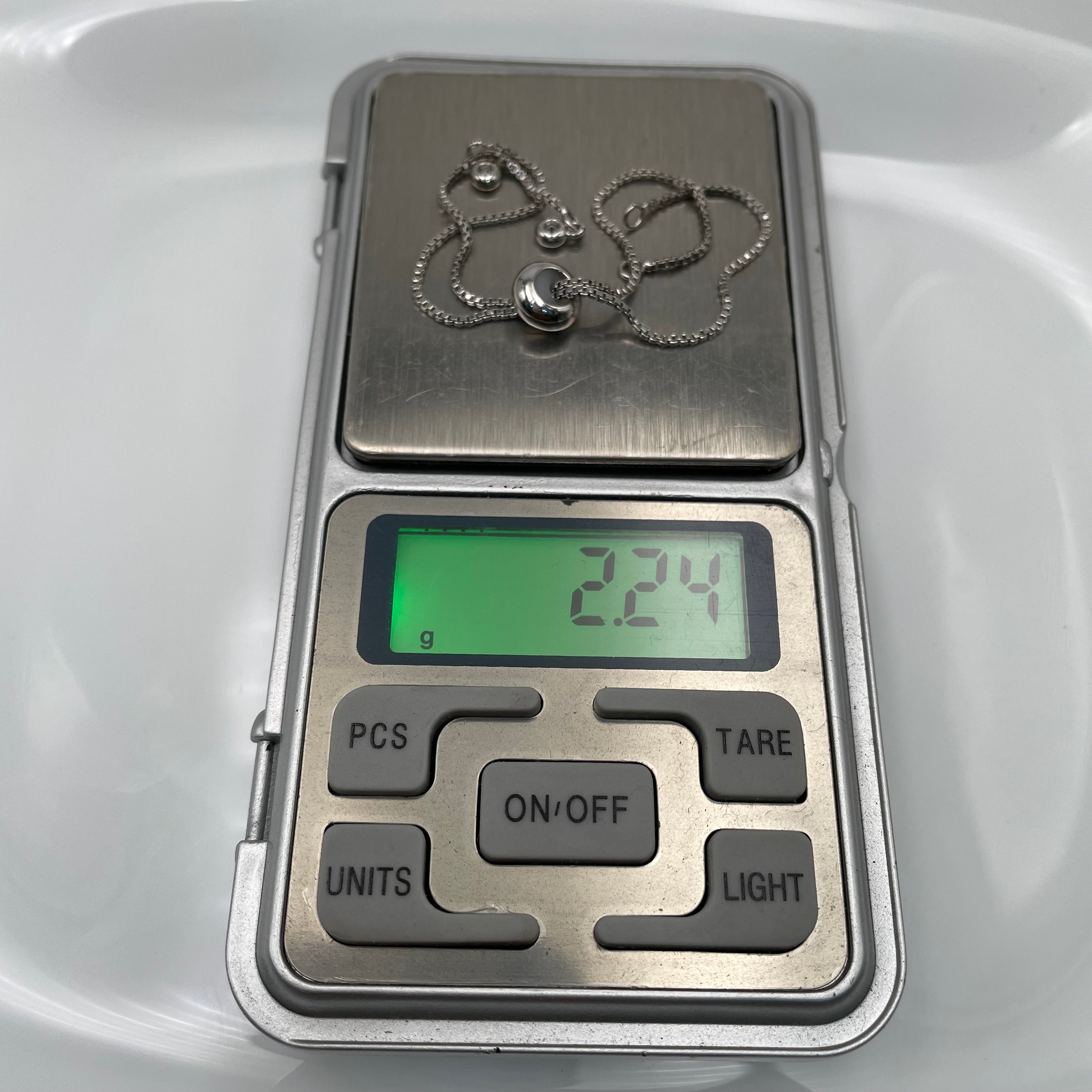 Silver Slim Box Slider Extender Chain Accessory Bracelet Bulk