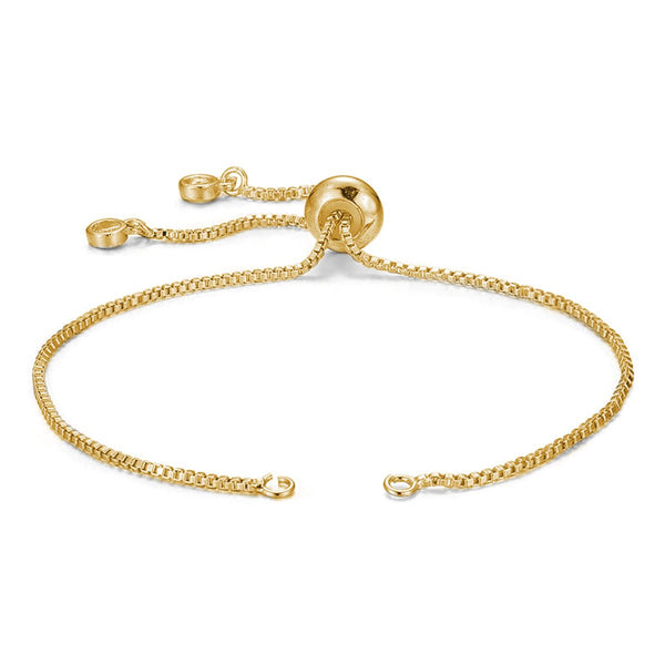 Gold Slim Box Slider Adjustable Extender Chain Accessory Bracelet Main image