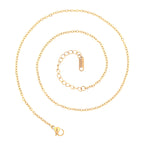Slim Link Copper 18K Gold Chain Necklace For Women "18 Bulk