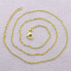Slim Link Copper 18K Gold Chain Necklace For Women "18 Bulk