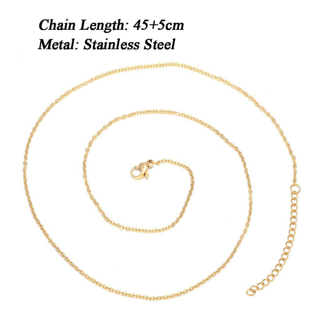Slim Link Copper 18K Gold Chain Necklace For Women "18 Bulk