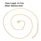 Slim Link Copper 18K Gold Chain Necklace For Women "18 Bulk