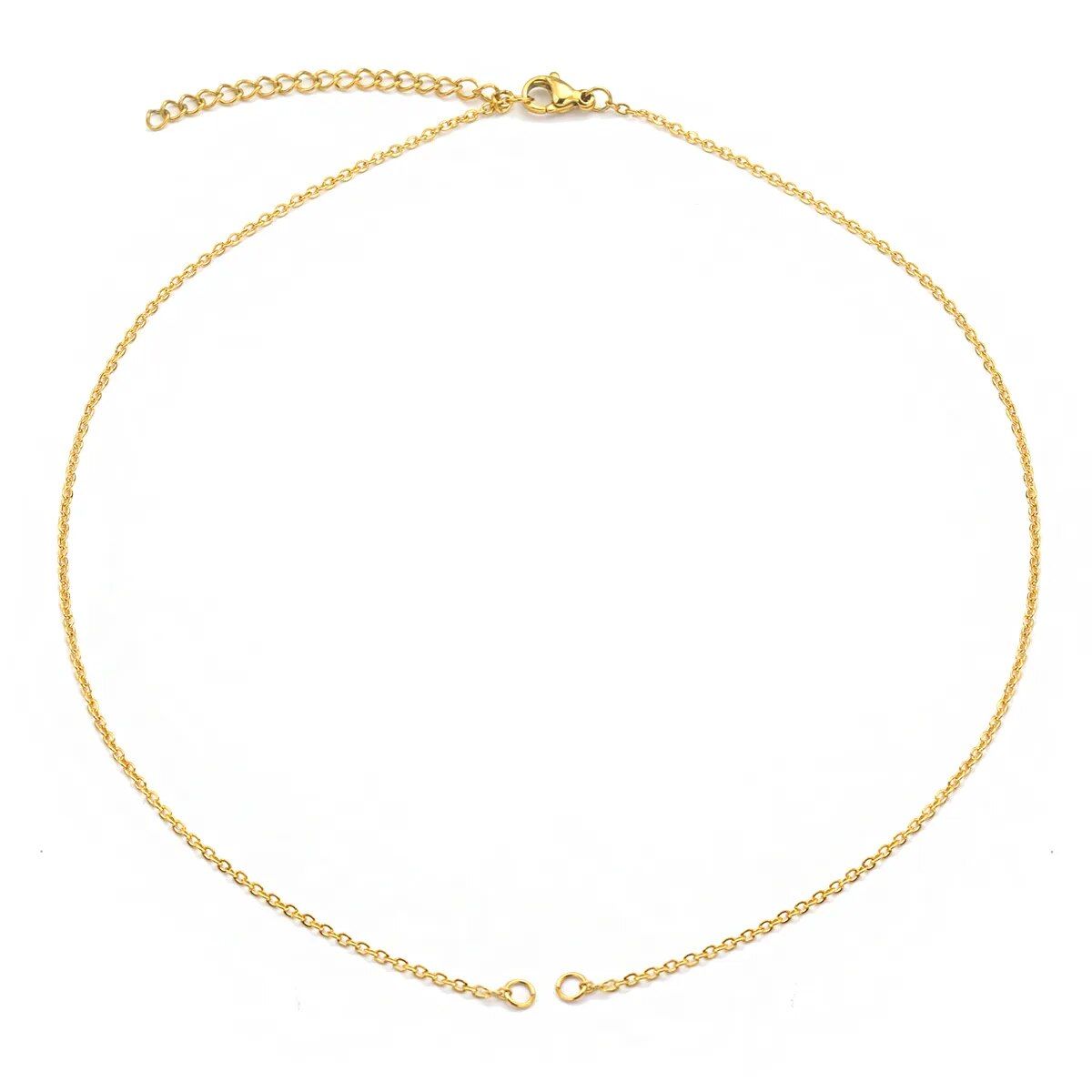 Slim Link Gold Copper Necklace Chain For Women Bulk Main image