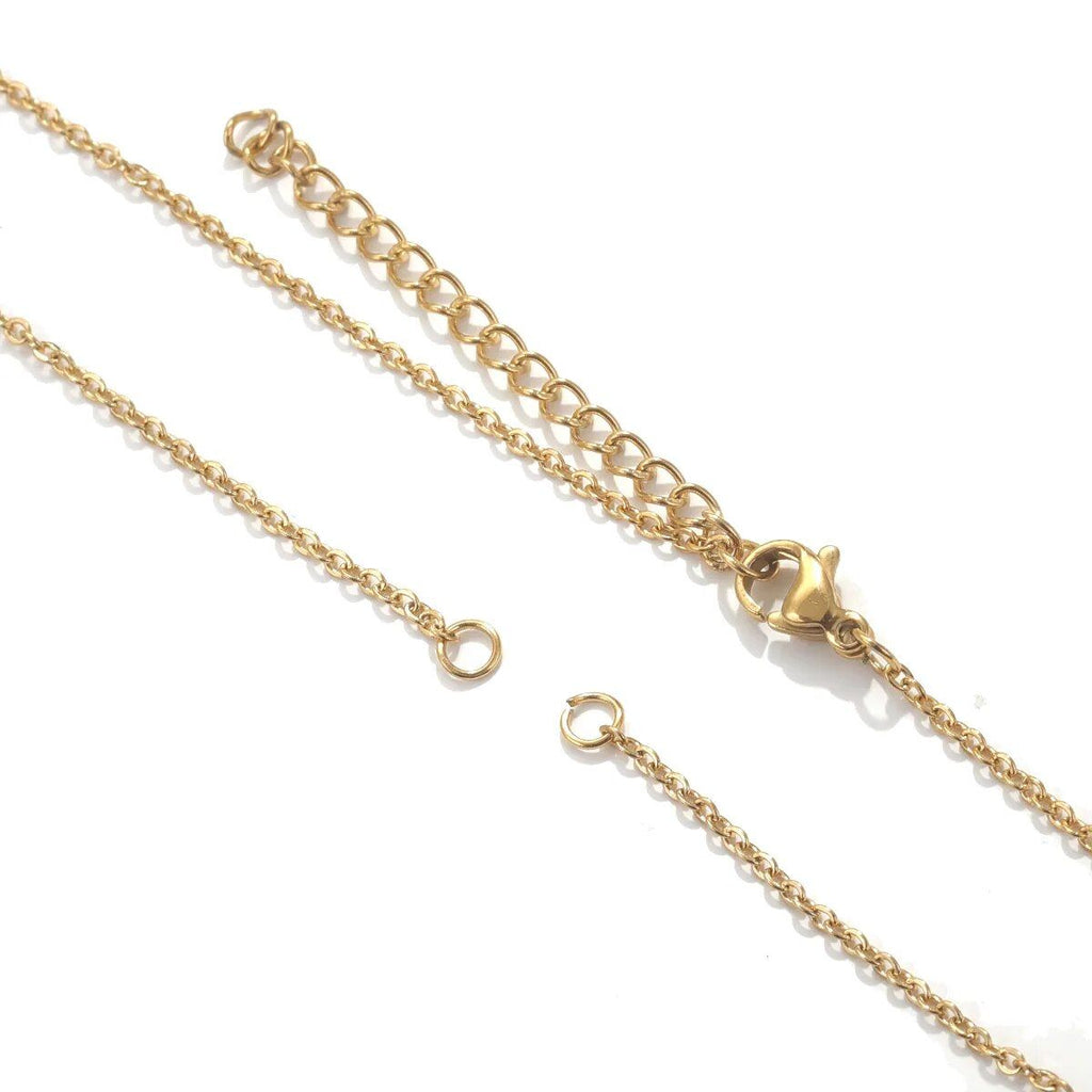 Slim Link Gold Copper Necklace Chain For Women Bulk